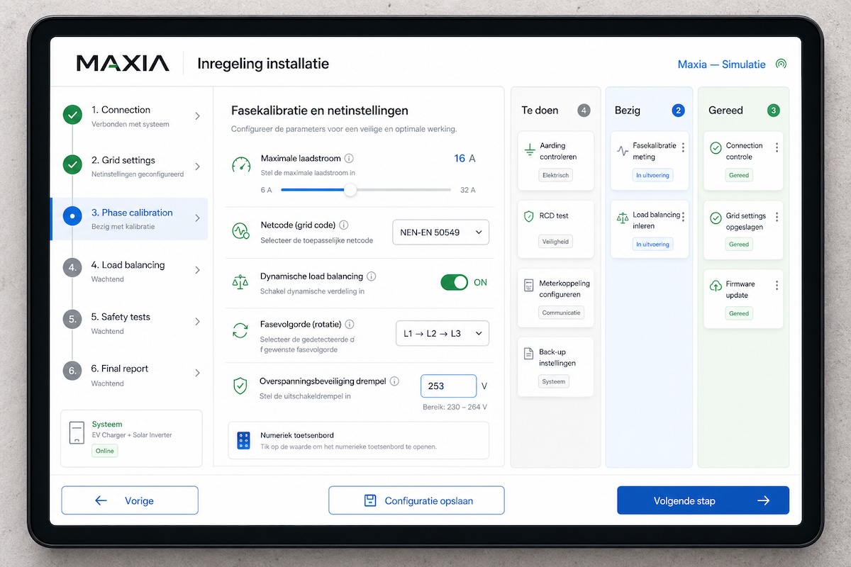Gesimuleerd load balancing-configuratiescherm in de Maxia-proeftuin